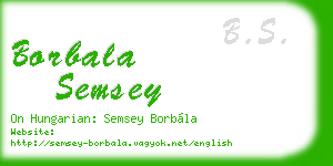 borbala semsey business card